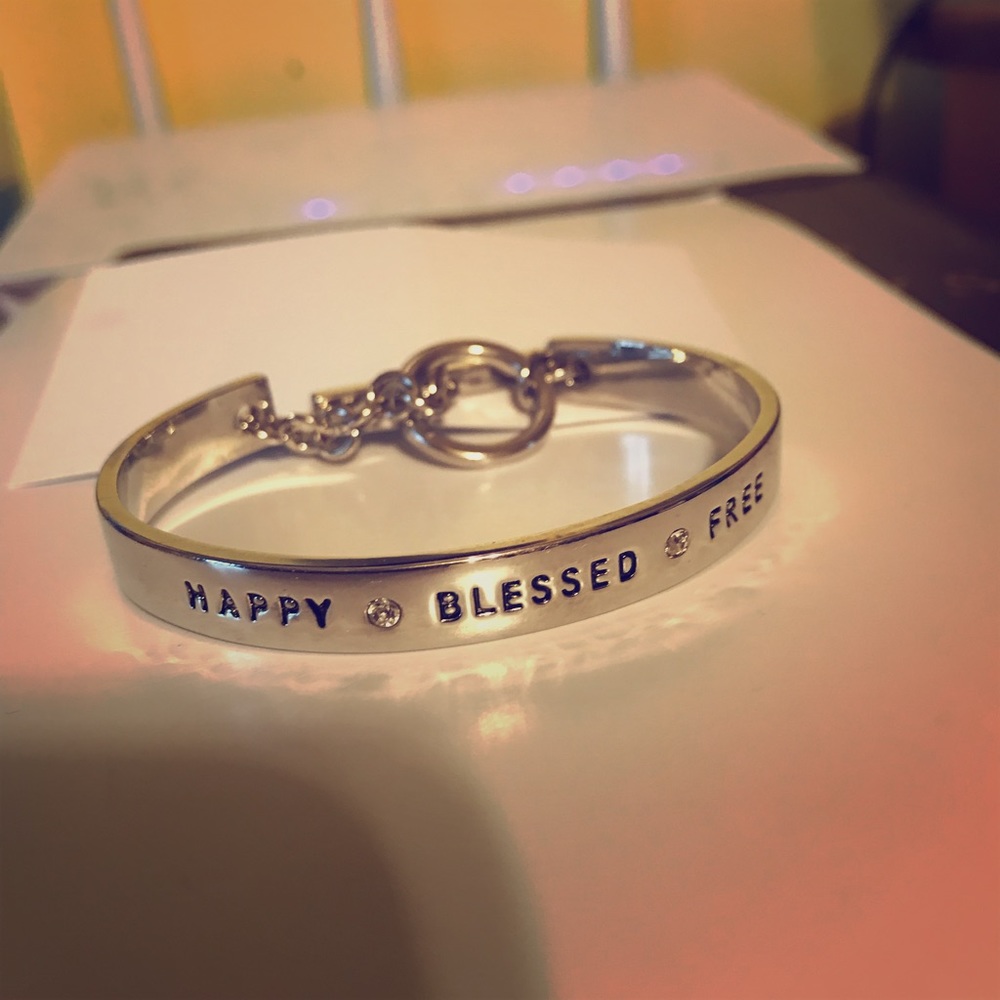 Happy, Blessed, Free toggle bracelet